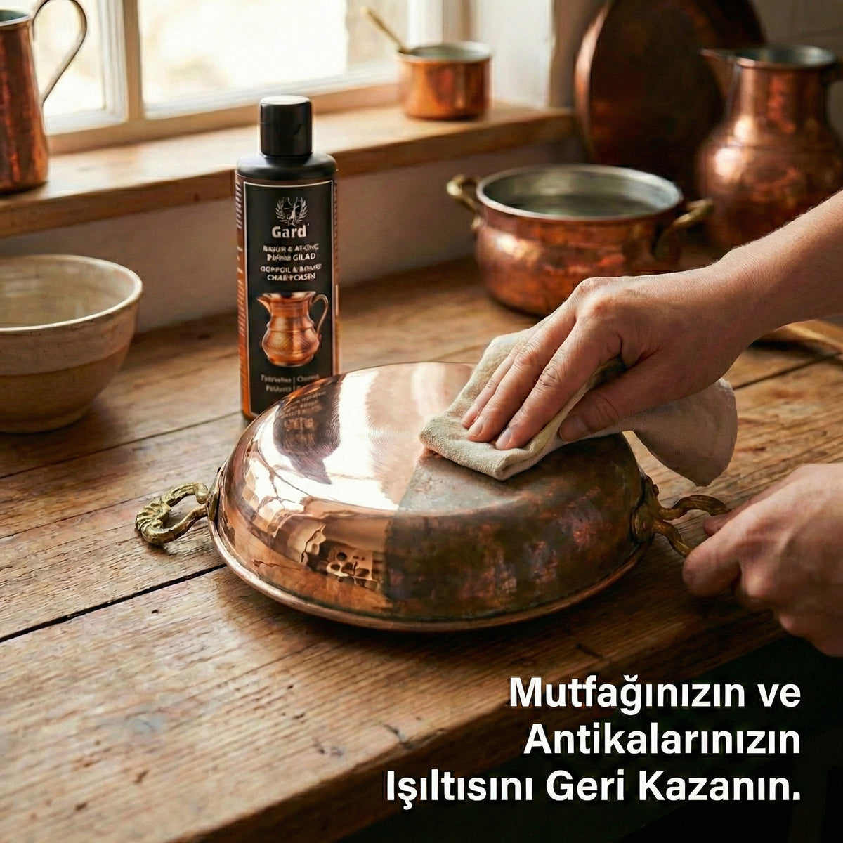Gard Bakır & Pirinç Bakım Cilası 125 ml – Metal Parlatıcı kullanım alanı