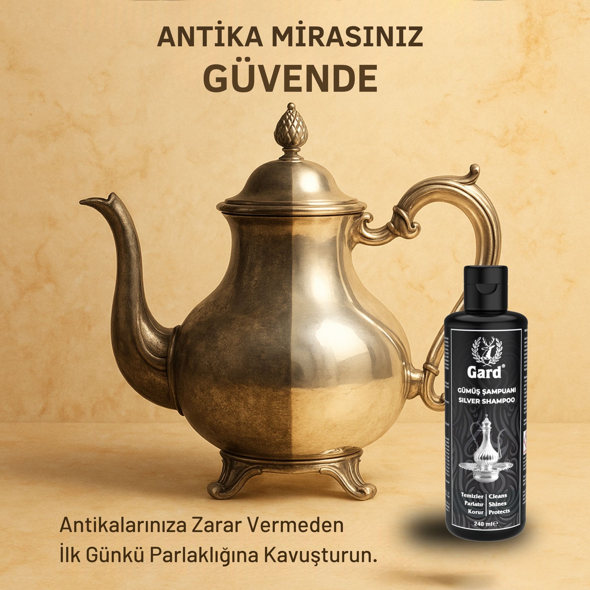 "Uzun süre parlak kalan gümüşler için Gard Gümüş Şampuanı güvenilir temizleyici."