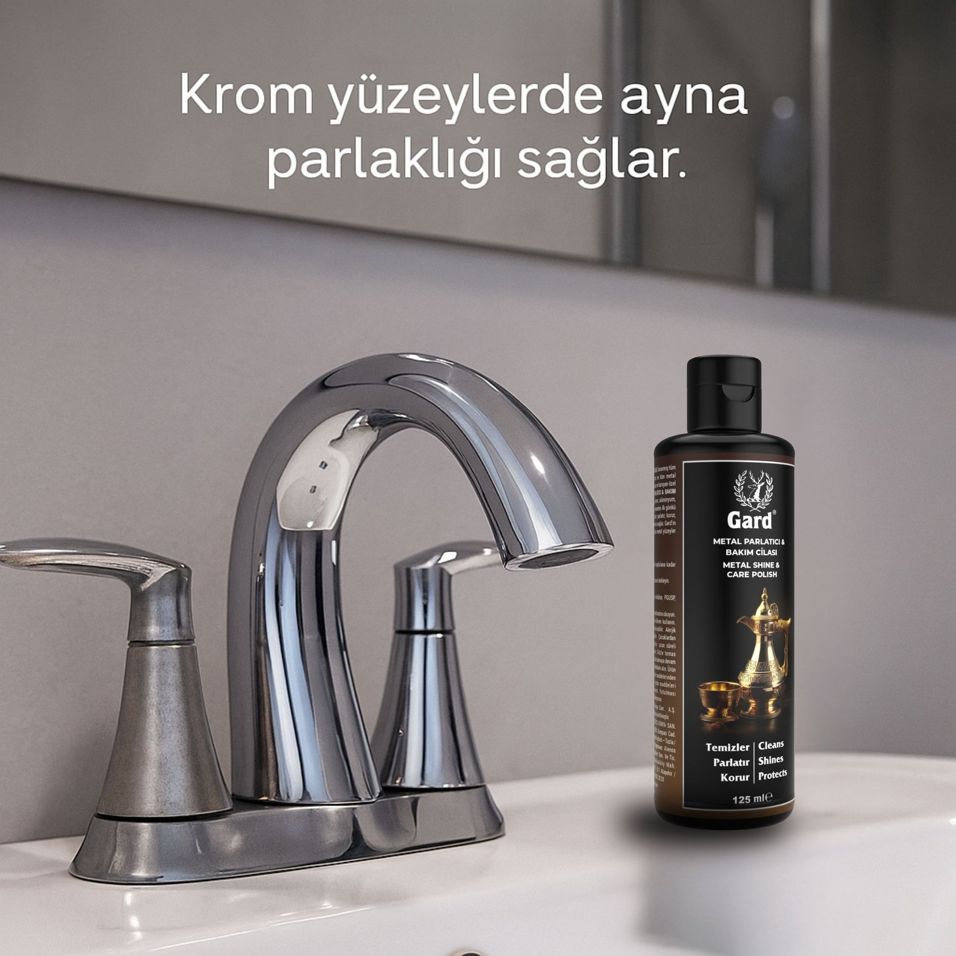 Gard Metal Parlatıcı & Bakım Cilası 125 ml – Bakır, Pirinç, Krom, Alüminyum Temizleyici - Gardhome