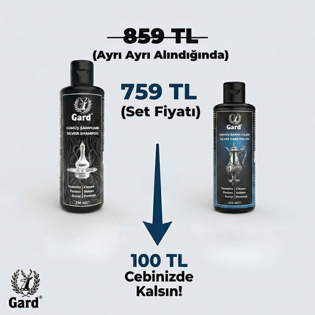 Komple Gümüş Bakım Seti - 2 Adımda Profesyonel Parlaklık