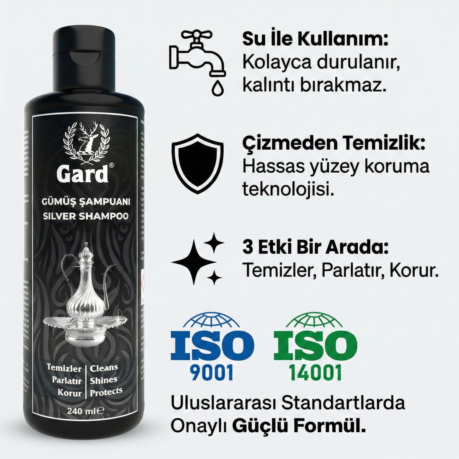Gard Gümüş Şampuanı Takı & Antika Gümüş Temizleyici
