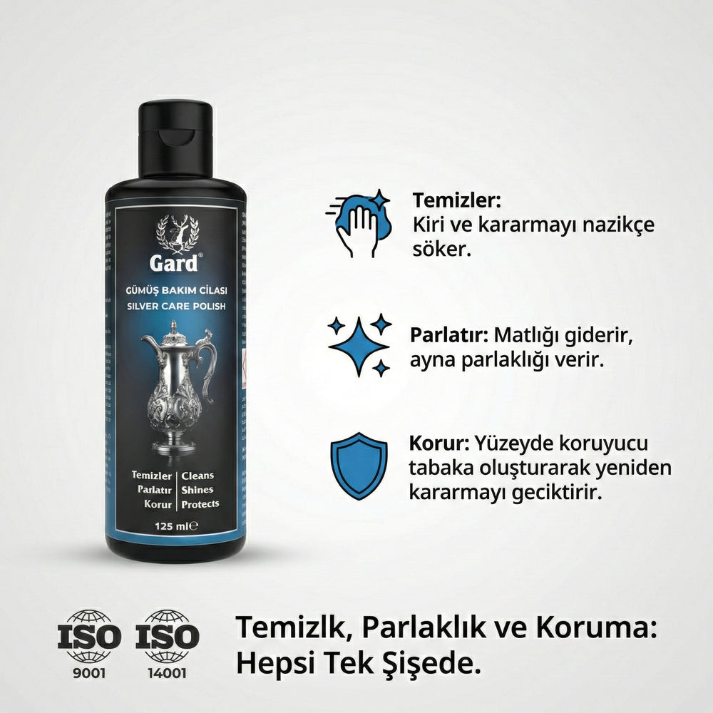 Gard Gümüş Bakım Cilası 125 ml – Parlatıcı & Kararma Önleyici bakım detayı