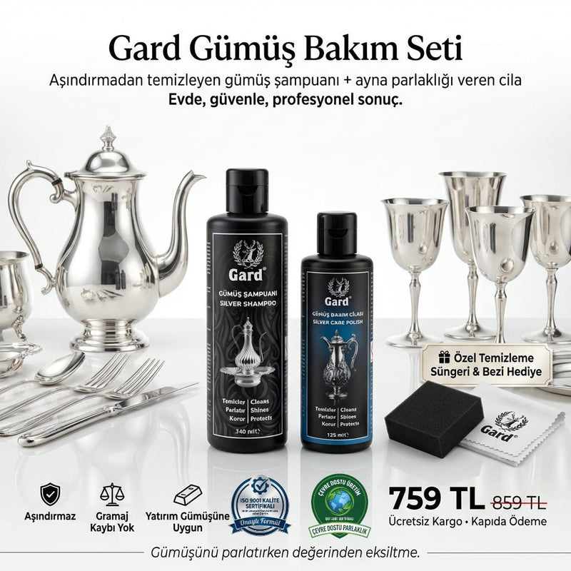 Komple Gümüş Bakım Seti - 2 Adımda Profesyonel Parlaklık