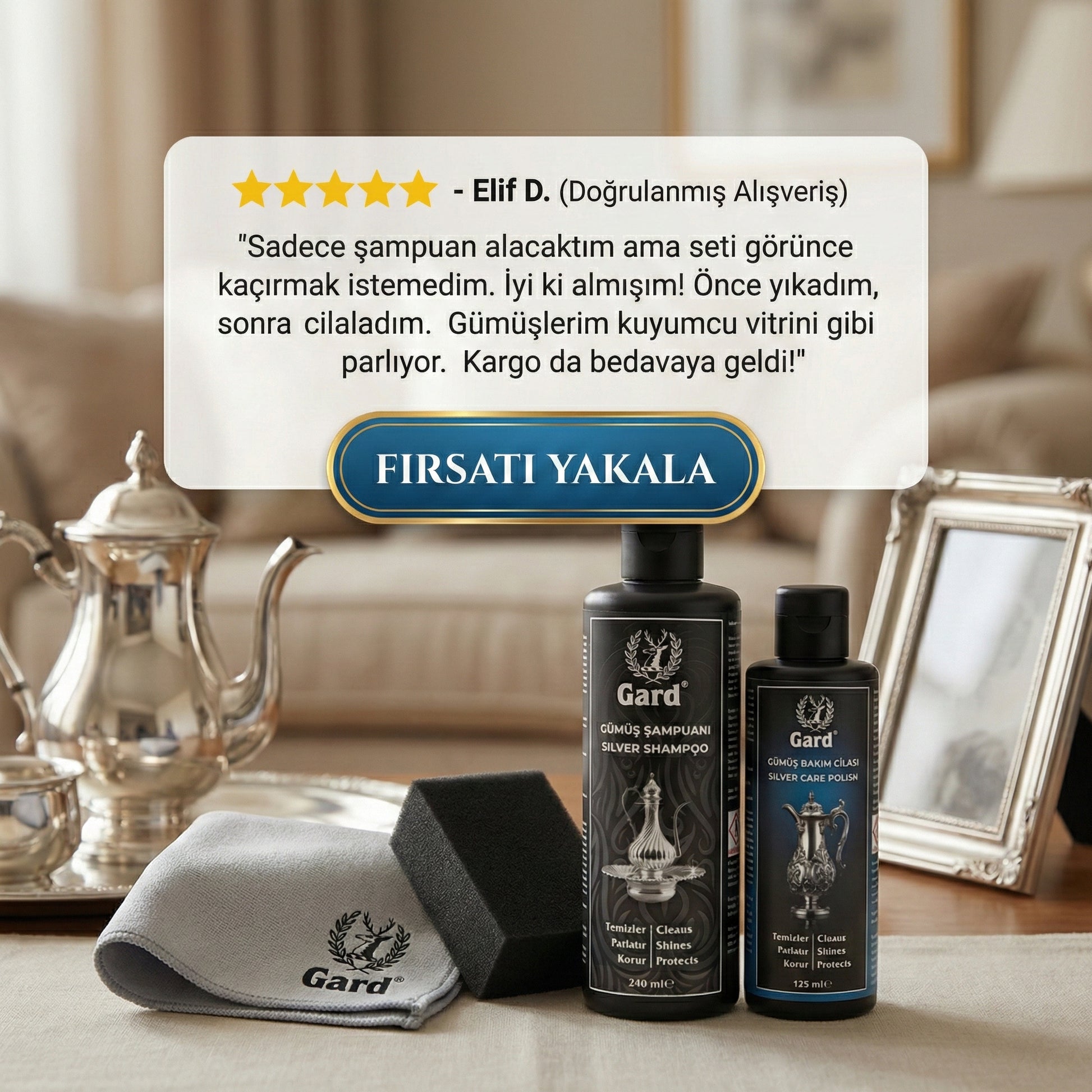 Komple Gümüş Bakım Seti - 2 Adımda Profesyonel Parlaklık