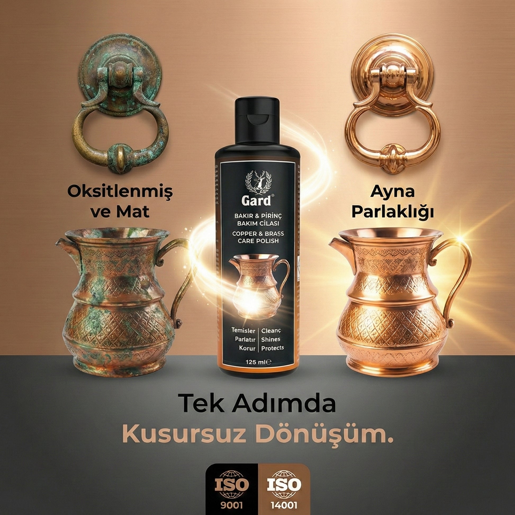 Gard Bakır & Pirinç Bakım Cilası 125 ml – Metal Parlatıcı