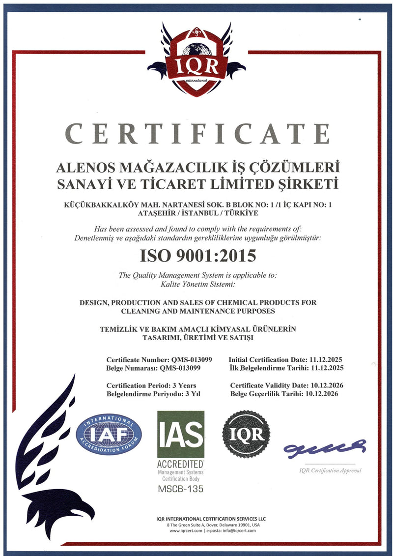 ISO 14001:2015 Sertifikası