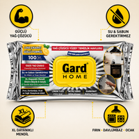 Gard Home Yağ Çözücü Yüzey Temizlik Havlusu  100 Yaprak
